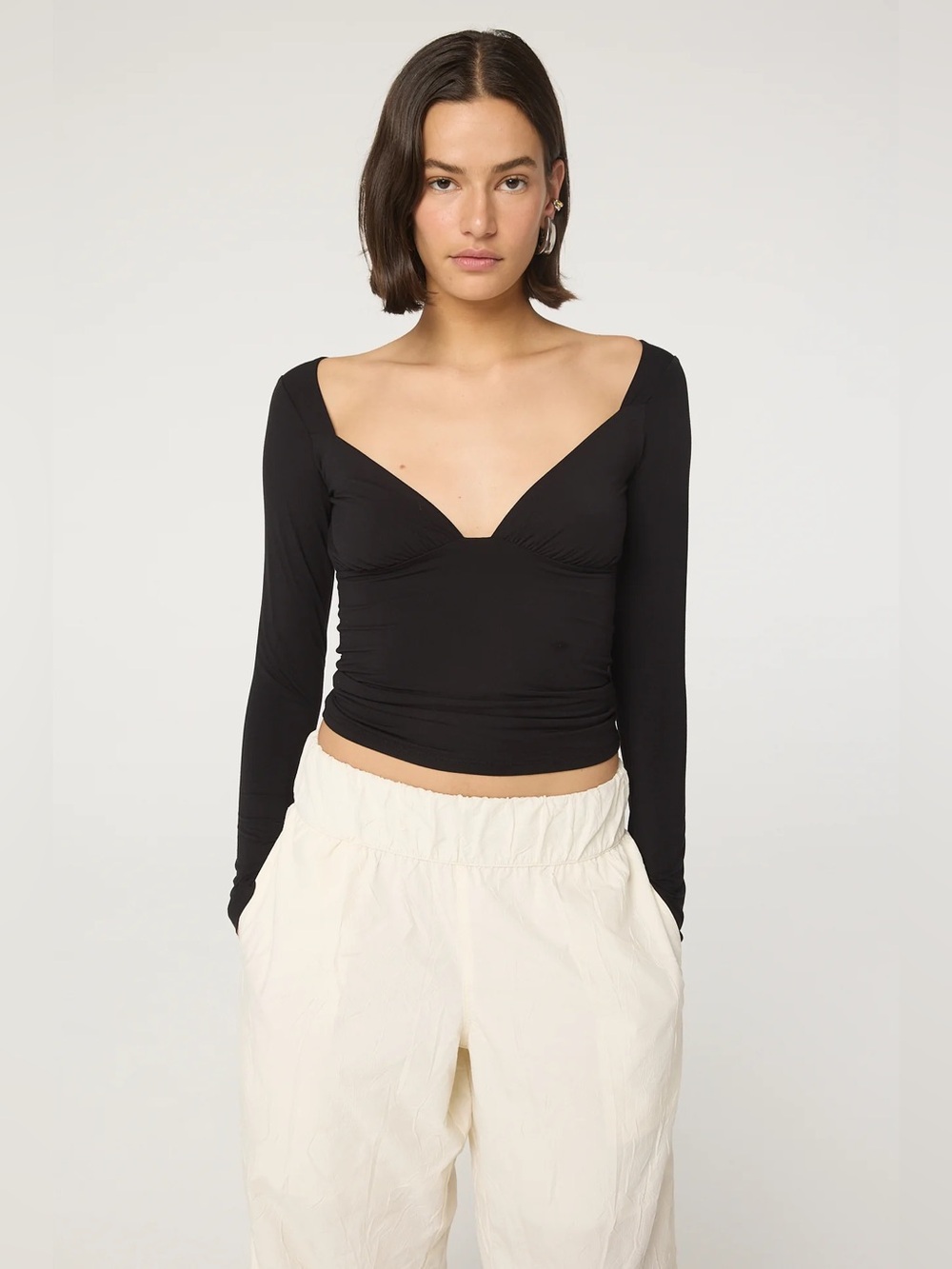 The Line by K Oisin Long Sleeve Top Black